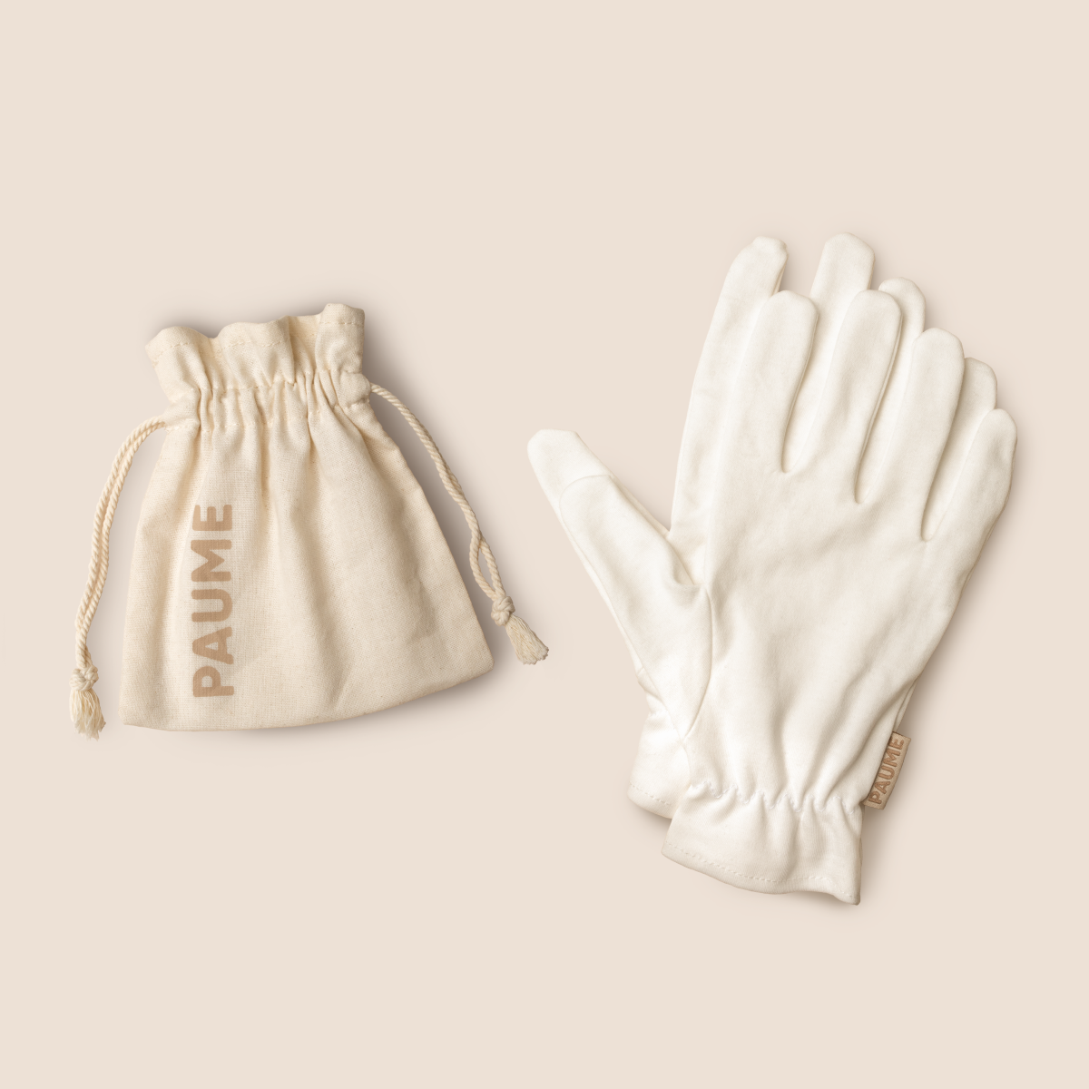 Ivory leather gloves deals